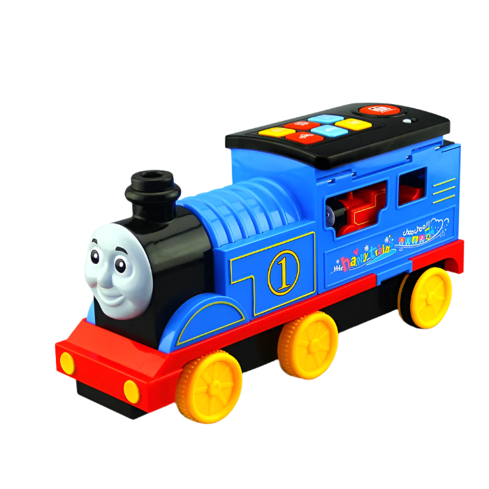 smoking train with light and sound red blue gree little train toys