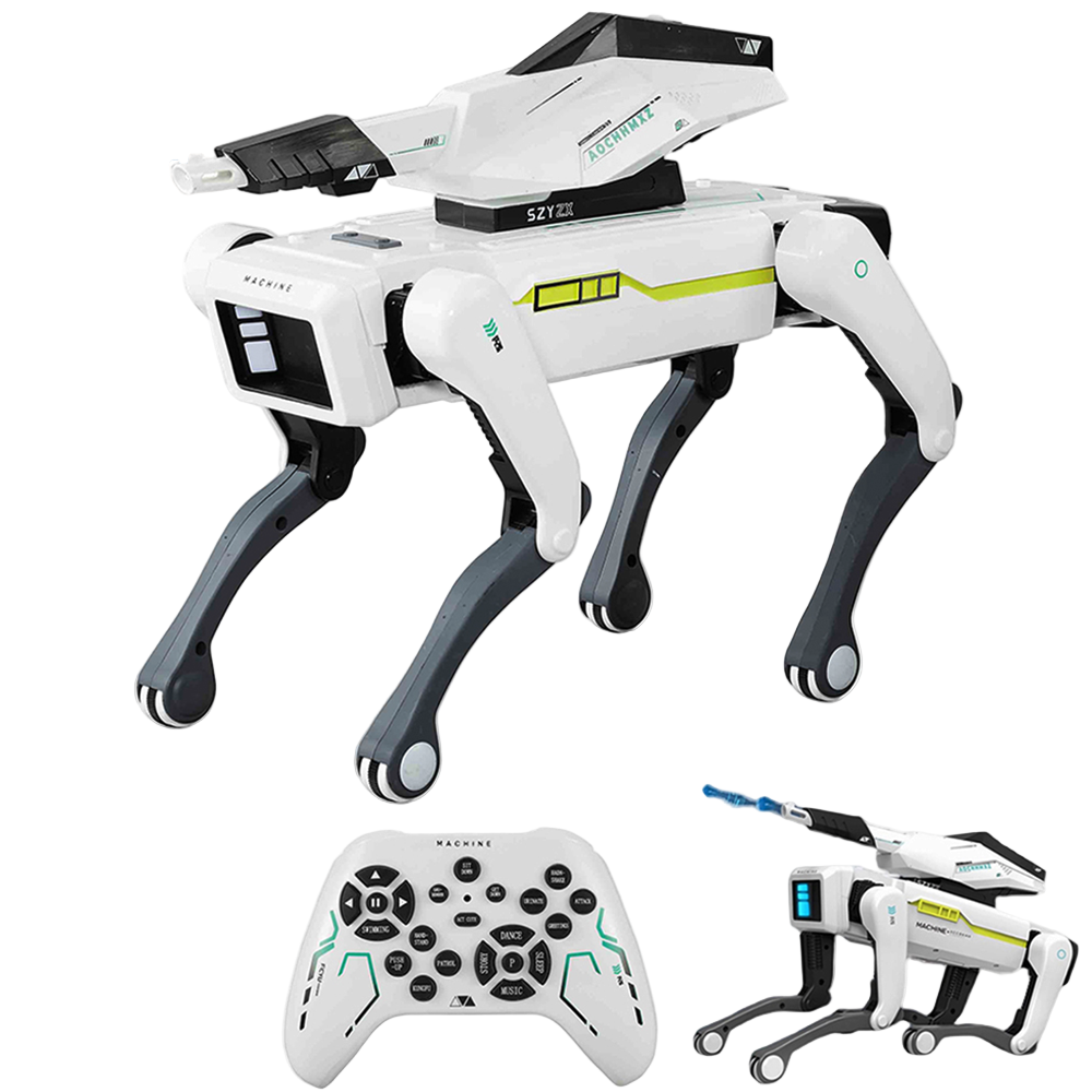 Shoot Robot Dog - Interactive STEM Pet with Voice Control, 30+ Actions & APP Programming, Durable Design for Kids Age 6+
