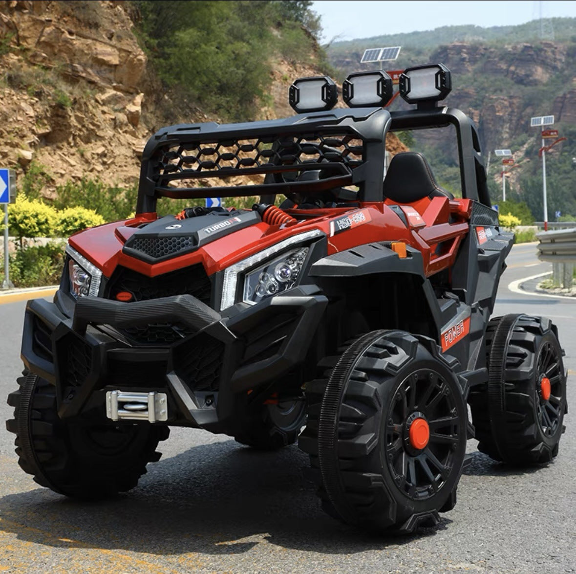 Megastar Ride on 12V Mini Shadower Electric Ride On Suv with RC For small kids 2-5 yrs - Red