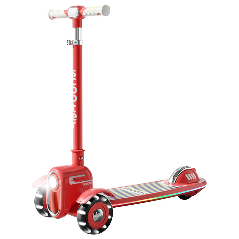 Kids Scooter With Three Flashing Lights Foldable Aluminium Kick Scooter for Outdoor Activities