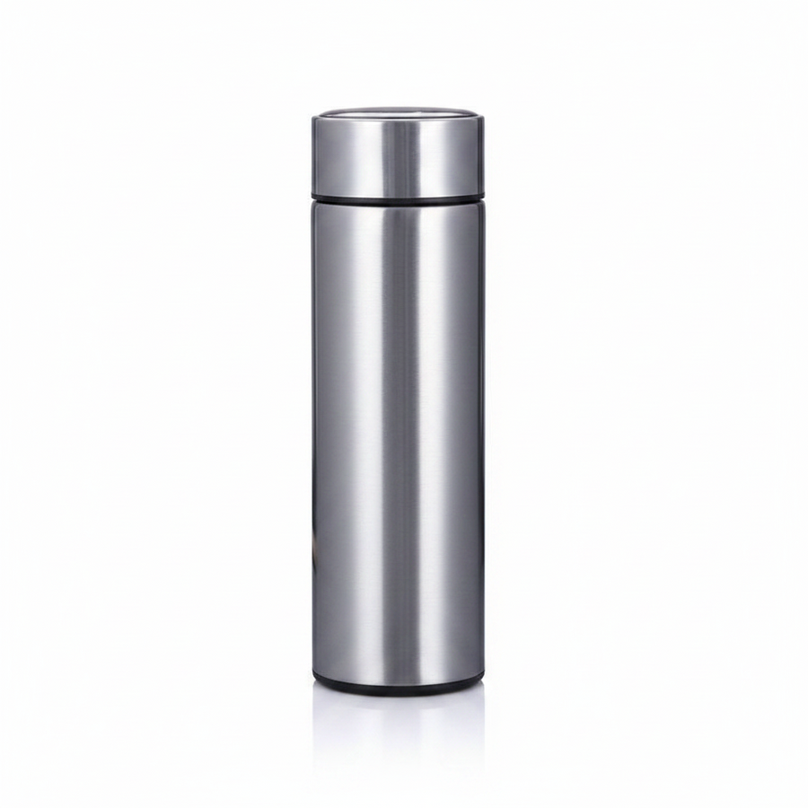 Smart Cup Vacuum Insulated Stainless Steel Water Bottle for Hot & Cold Drinks - Silver
