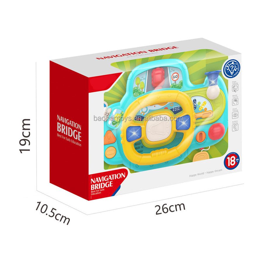 Baby Steering Wheel Toy Toddler Montessori Busy Board Drive Game Kids Simulation Driving Toddler Steering Wheel Activity Toys