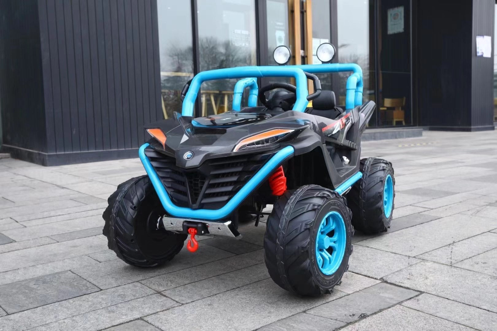 Ride On Truck Car Electric Battery Operated Ride on 4×4 off-road Jeep for kids - Blue