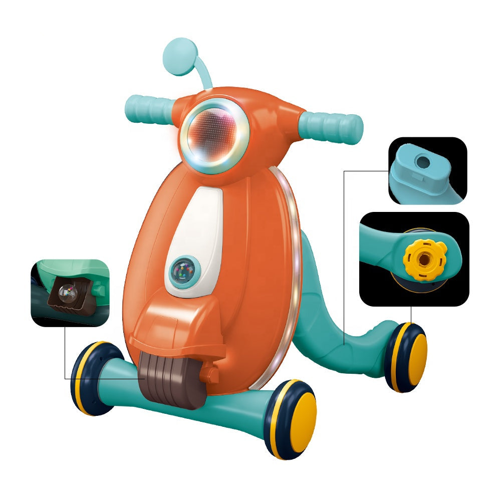 WISHKEY Plastic Multi Functional Baby Walker for Toddlers, 2-in-1 Baby Walkers with Fun Ball Game, Lights & Music, Walker for Kids for 1+ Years