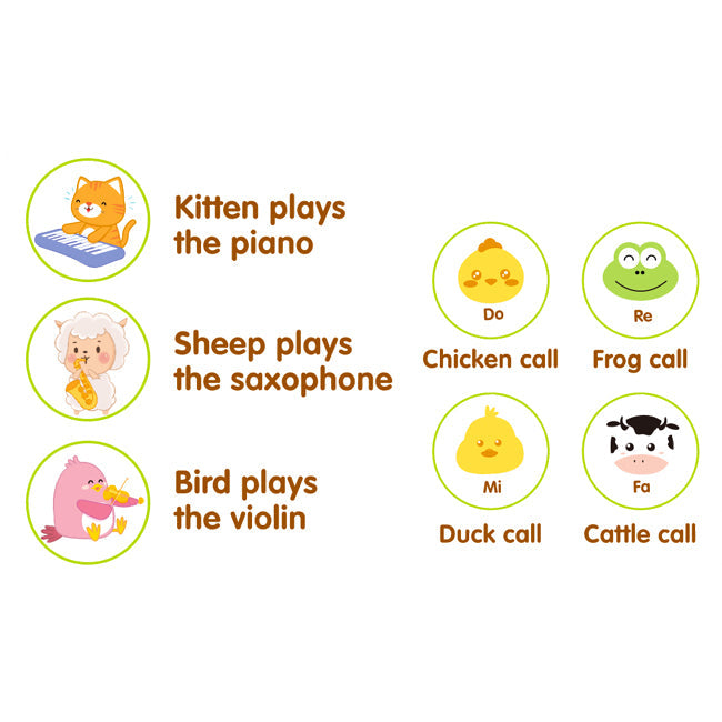 طبول موسيقية كرتونية من Jiestar Baby Joyful - 18 شهرًا فأكثر