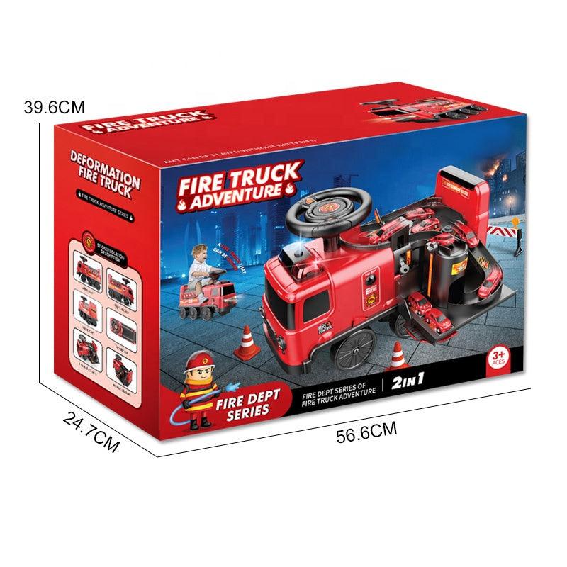 Fire Truck Adventure 2in1 Ride-on sliding car