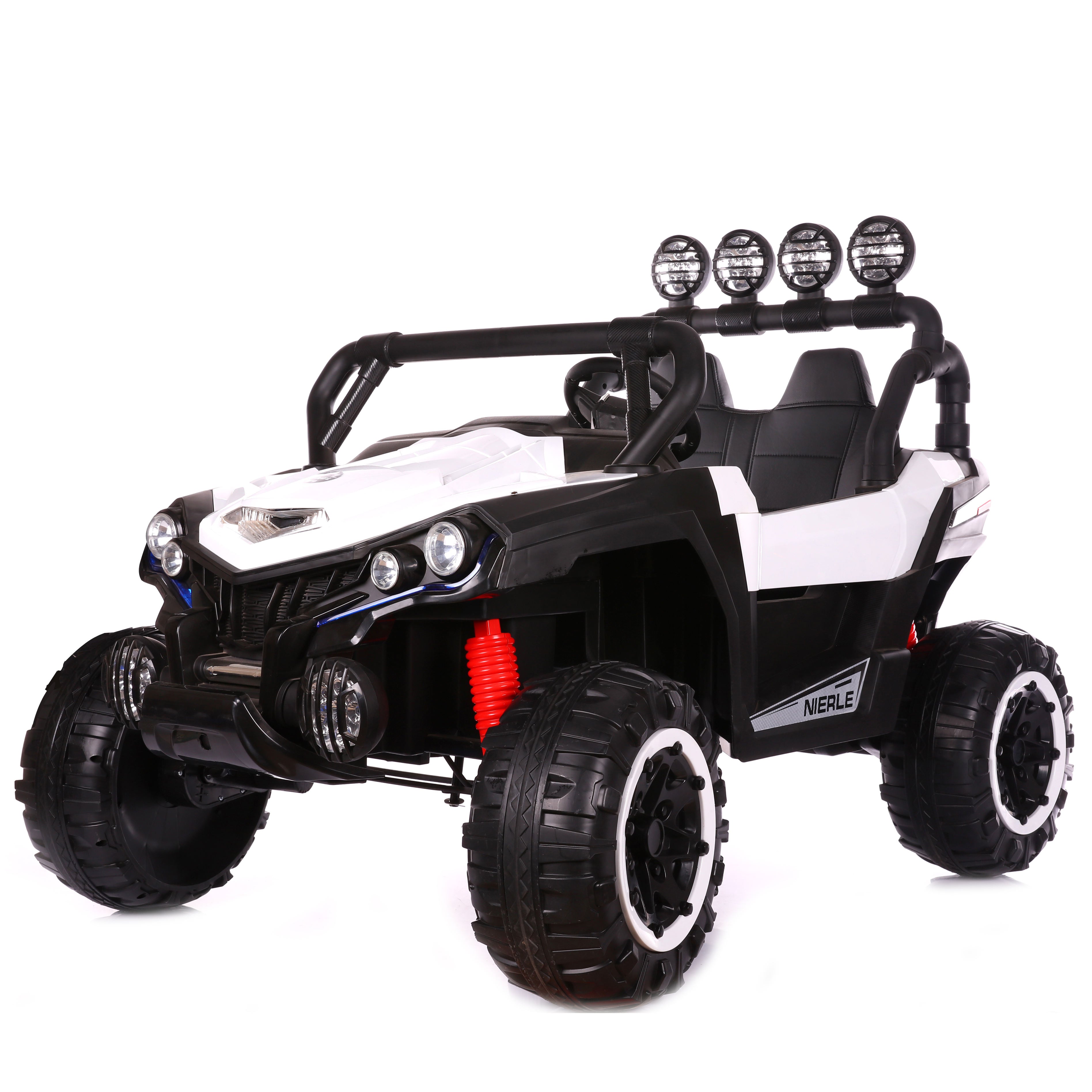 12V Kids Ride-On Car with 4×540W Motors – 2.4G Remote, Dual Speed, Four-Wheel Shock & Handle –  White