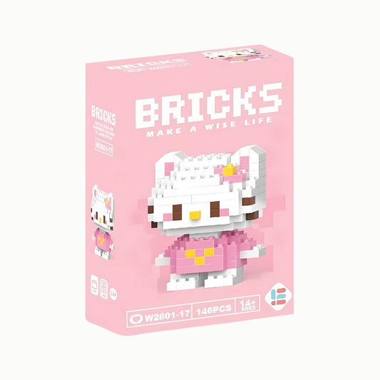 Disney Anime Princess Building Blocks W2601-17  mini Action toy Figures Blocks -Hello kitty - 146 Pieces