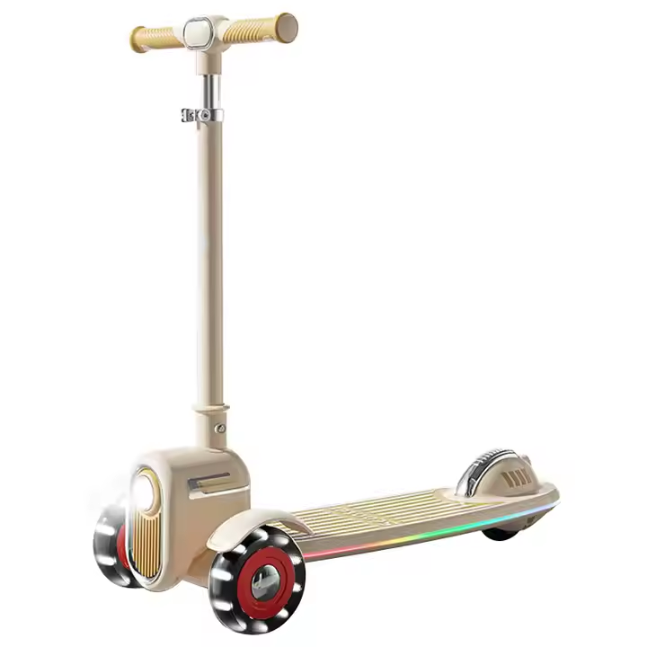 Kids Scooter With Three Flashing Lights Foldable Aluminium Kick Scooter for Outdoor Activities