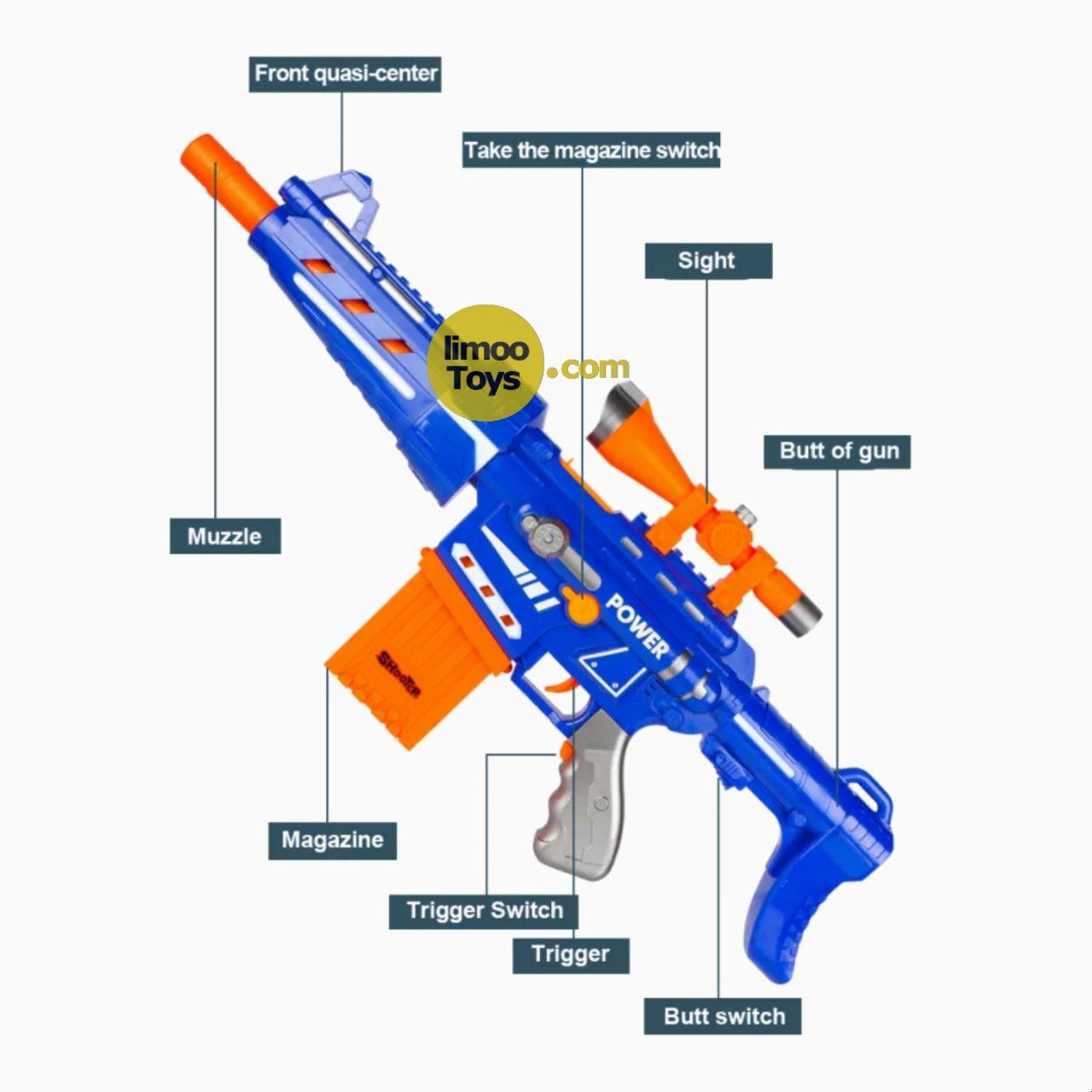 Ba Ter Abri series Blast soft bullet Gun - BumbleToys - 8+ Years, Blasters & Water Pistols, Boys, Guns, Muslim, Toy Land