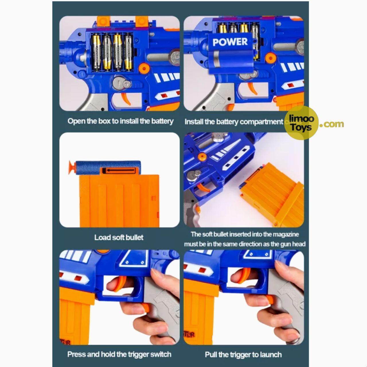 Ba Ter Abri series Blast soft bullet Gun - BumbleToys - 8+ Years, Blasters & Water Pistols, Boys, Guns, Muslim, Toy Land