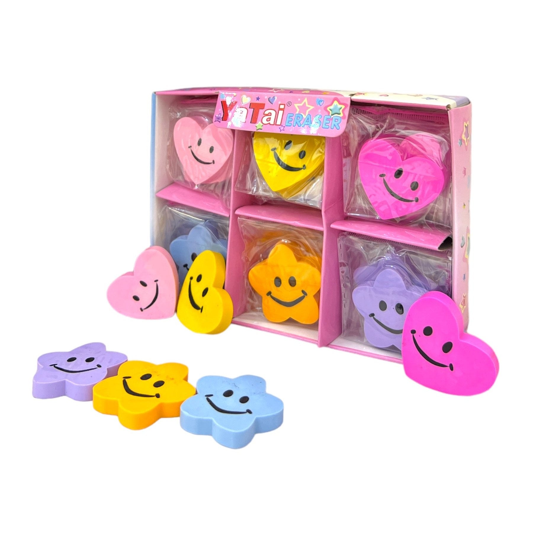 Sweet YT-1261 Eraser Heart & Star Shapes - 30 Piece