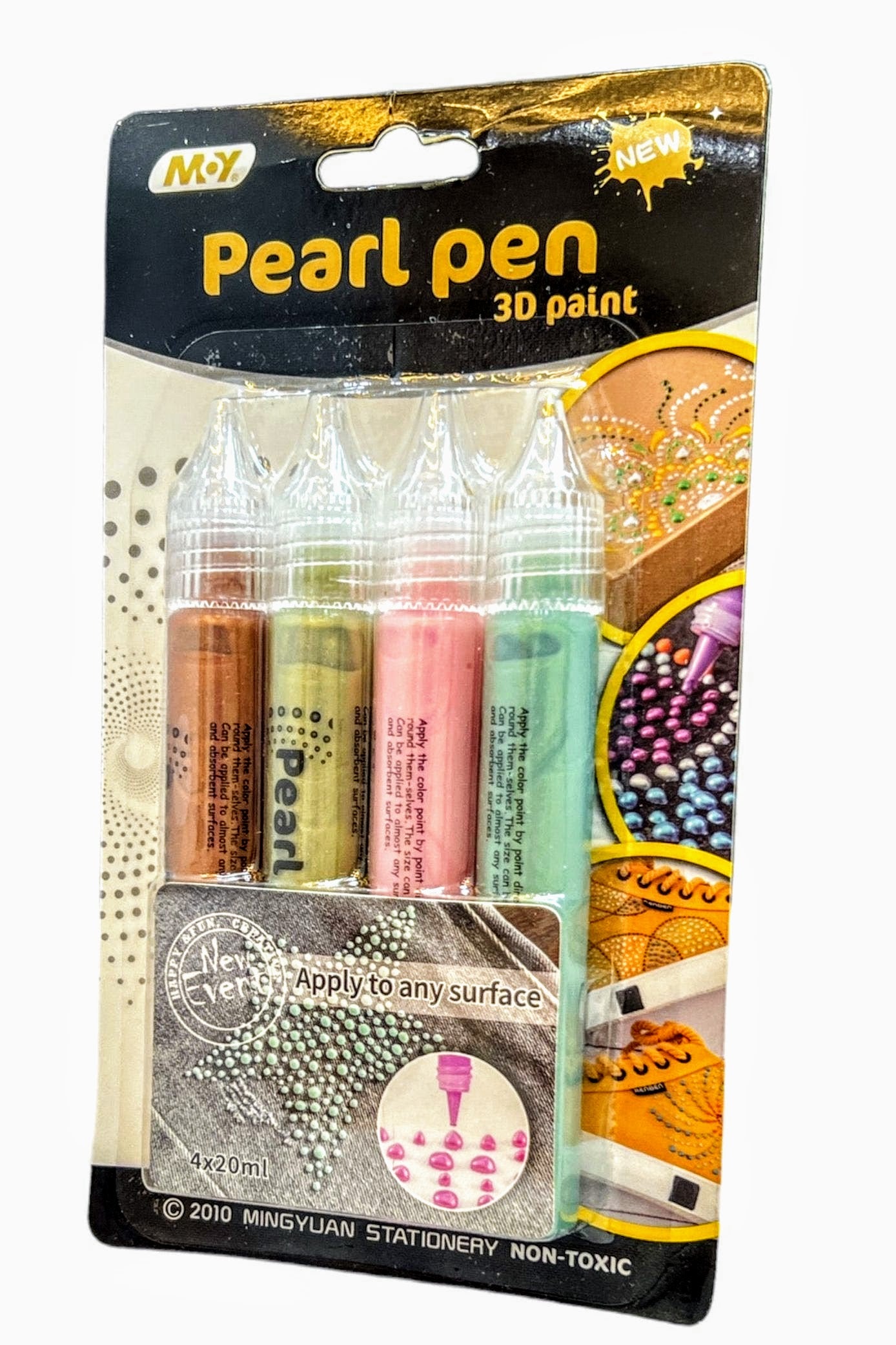 M.Y MY289 Pearl Pen 3D Paint 4x20ML - Style May Vary