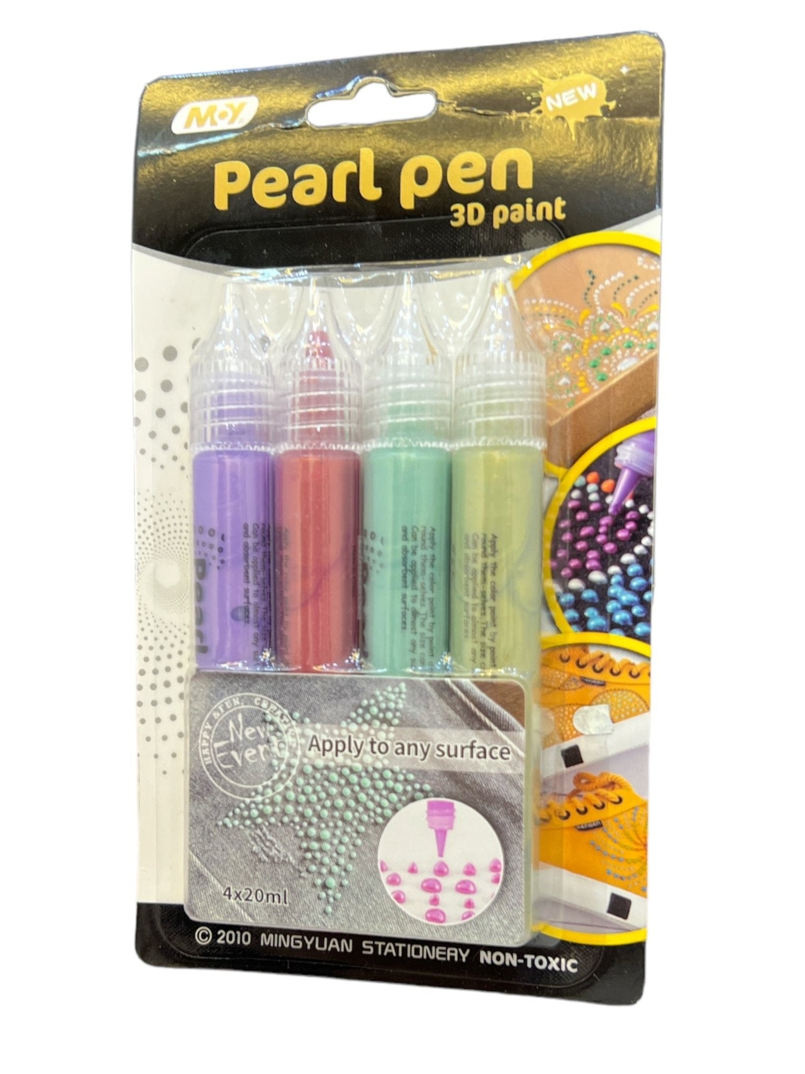 M.Y MY289 Pearl Pen 3D Paint 4x20ML - Style May Vary