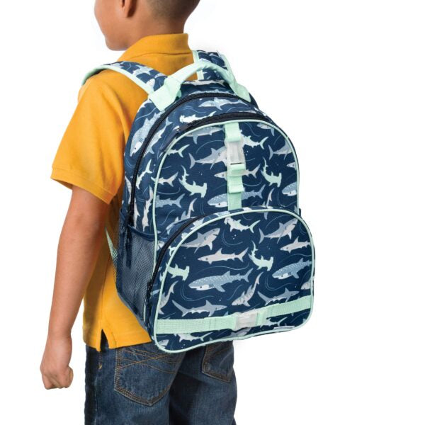 Stephen Joseph All Over Print 16 inch Backpack - Shark