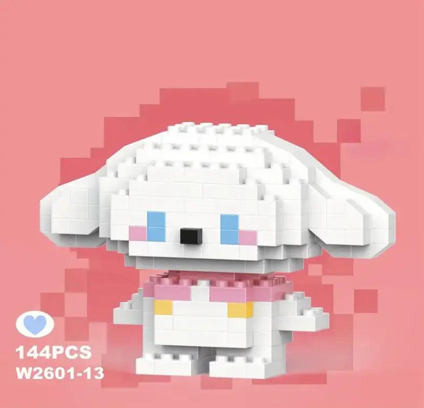 Disney Anime Princess Building Blocks W2601-13  mini Action toy Figures Blocks - CinnamoRoll - 144 Pieces