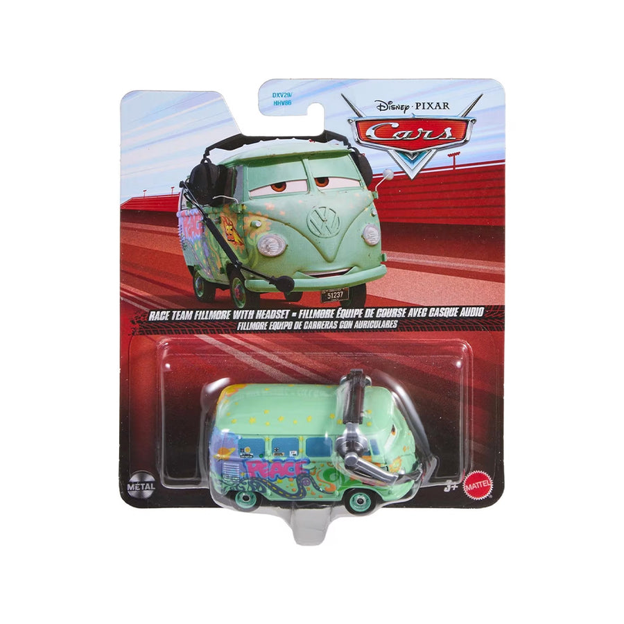 Mattel Disney Pixar Cars Metal Series 1:55 Scale -  Team Fillmore With Headset