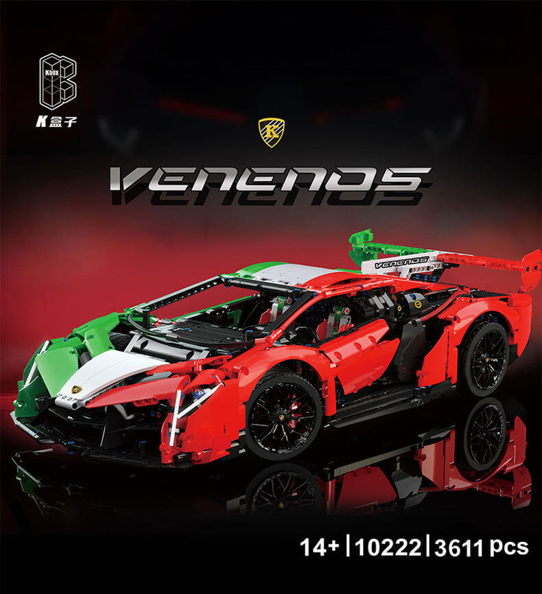 KBOX 10222 Lamborghini Poison Building Blocks Set – 3611 PCS (1:8 Scale Model)