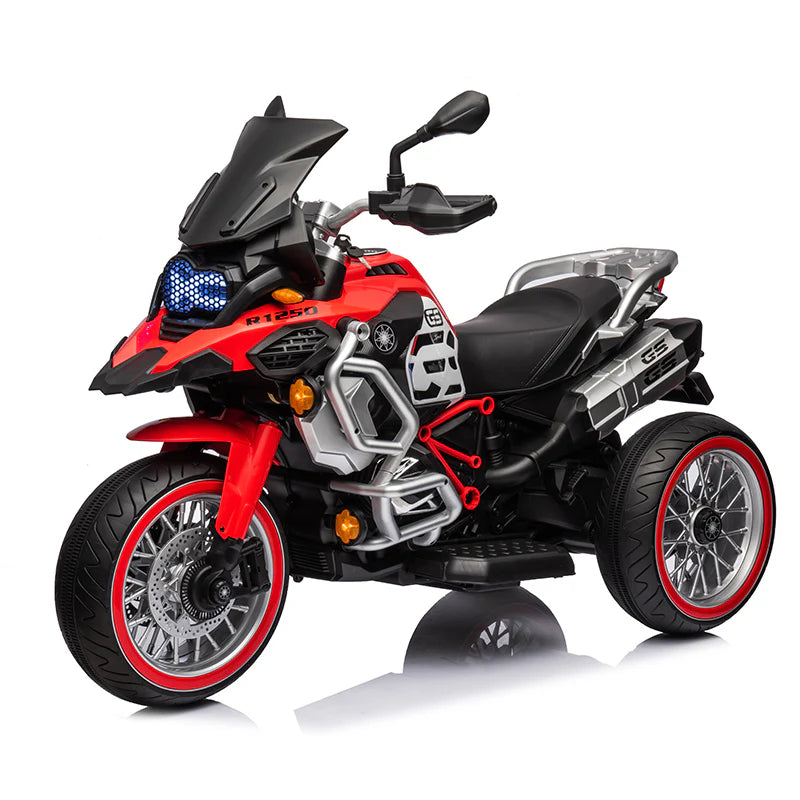 12V Ride-On Electric Motorbike with Dual 550W Motors & 10AH Battery , large size for kids – Red