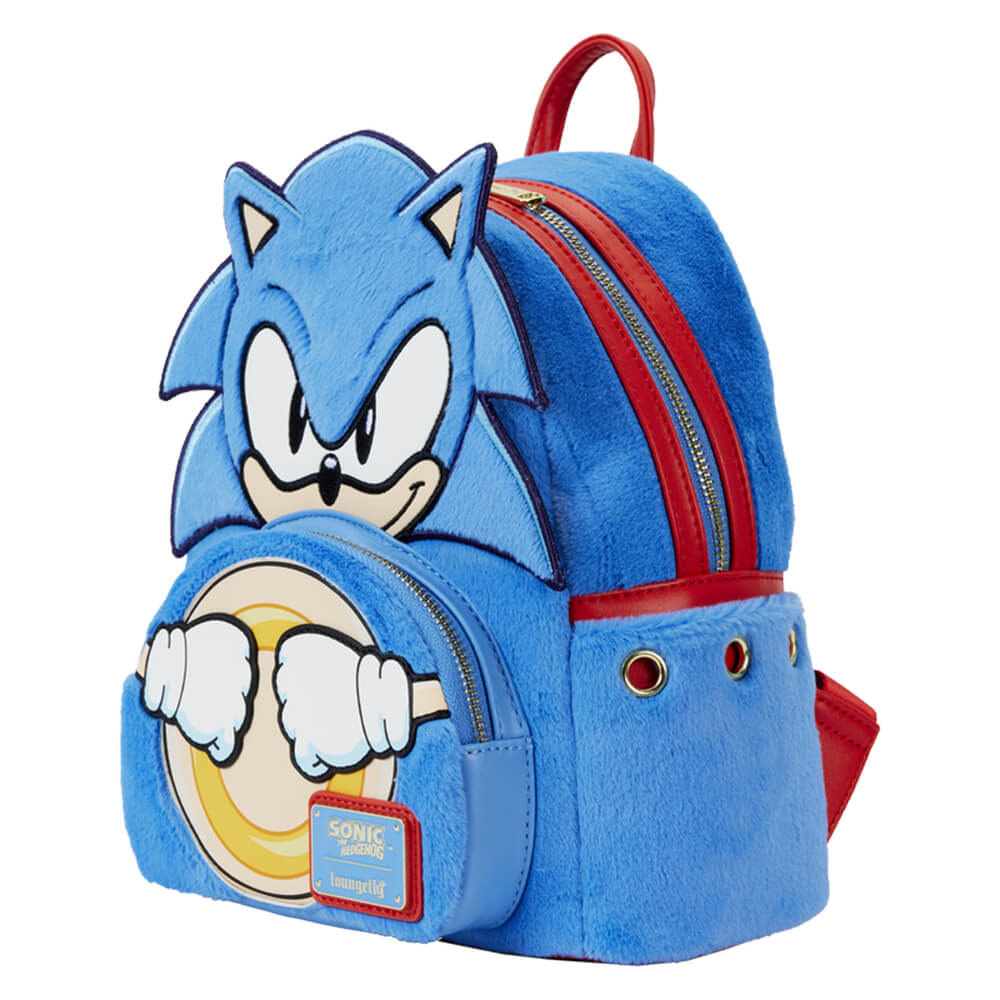 حقيبة ظهر صغيرة كلاسيكية من Funko Loungefly: حقيبة ظهر Sega Sonic The Hedgehog Cosplay من الرسوم المتحركة الكرتونية