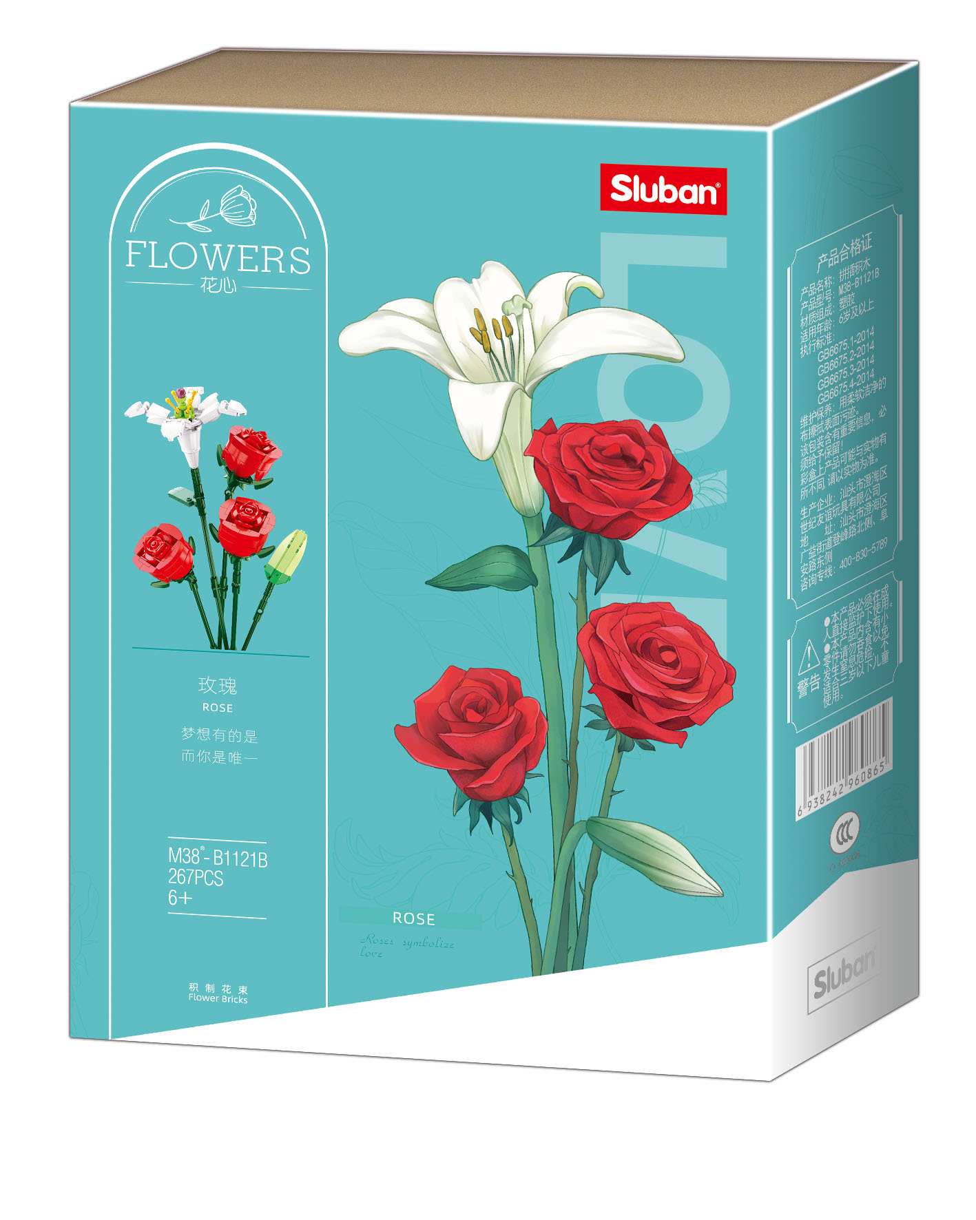 Sluban Flowers-Rose 267pcs 12+