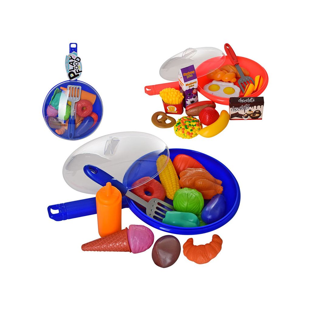 Love House Family Game Play Food Breakfast Food With Pan - Blue XG1075-2