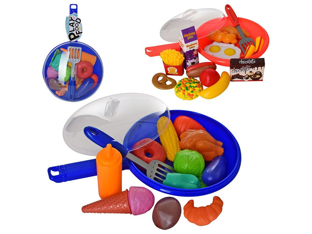 Love House Family Game Play Food Breakfast Food With Pan - Blue XG1075-2
