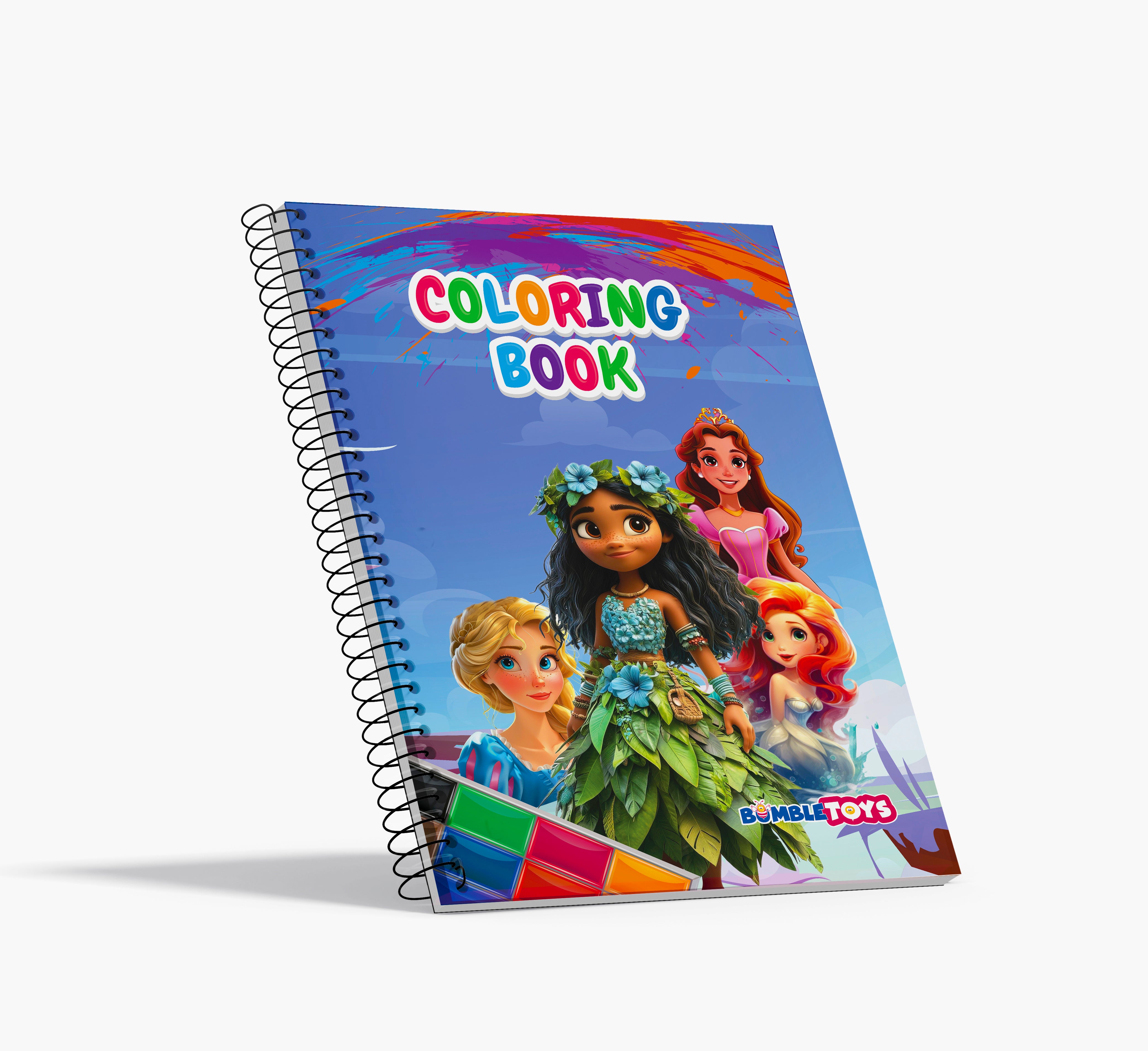 كتاب تلوين أميرات ديزني للبنات ٣٤ صفحة