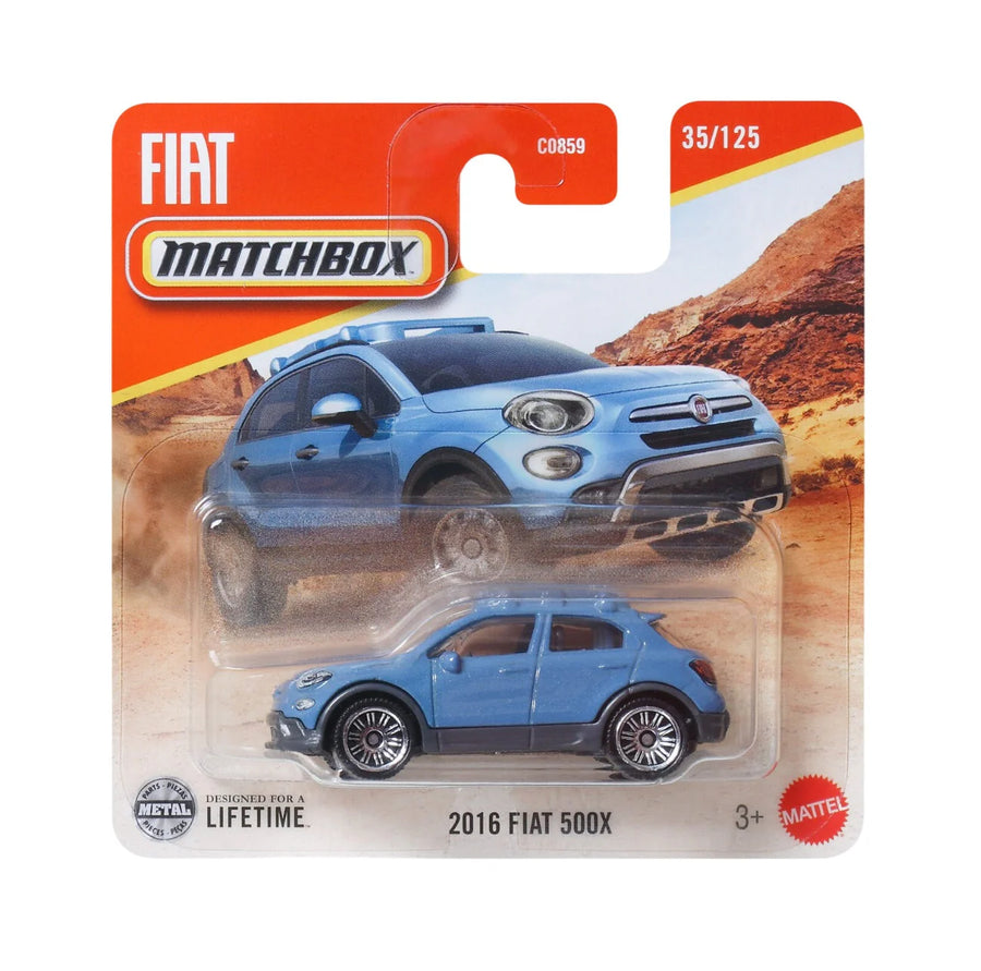 MatchBox Die Cast 1:64 Scale Vehicle - 2016 Fiat 500X (Blue)