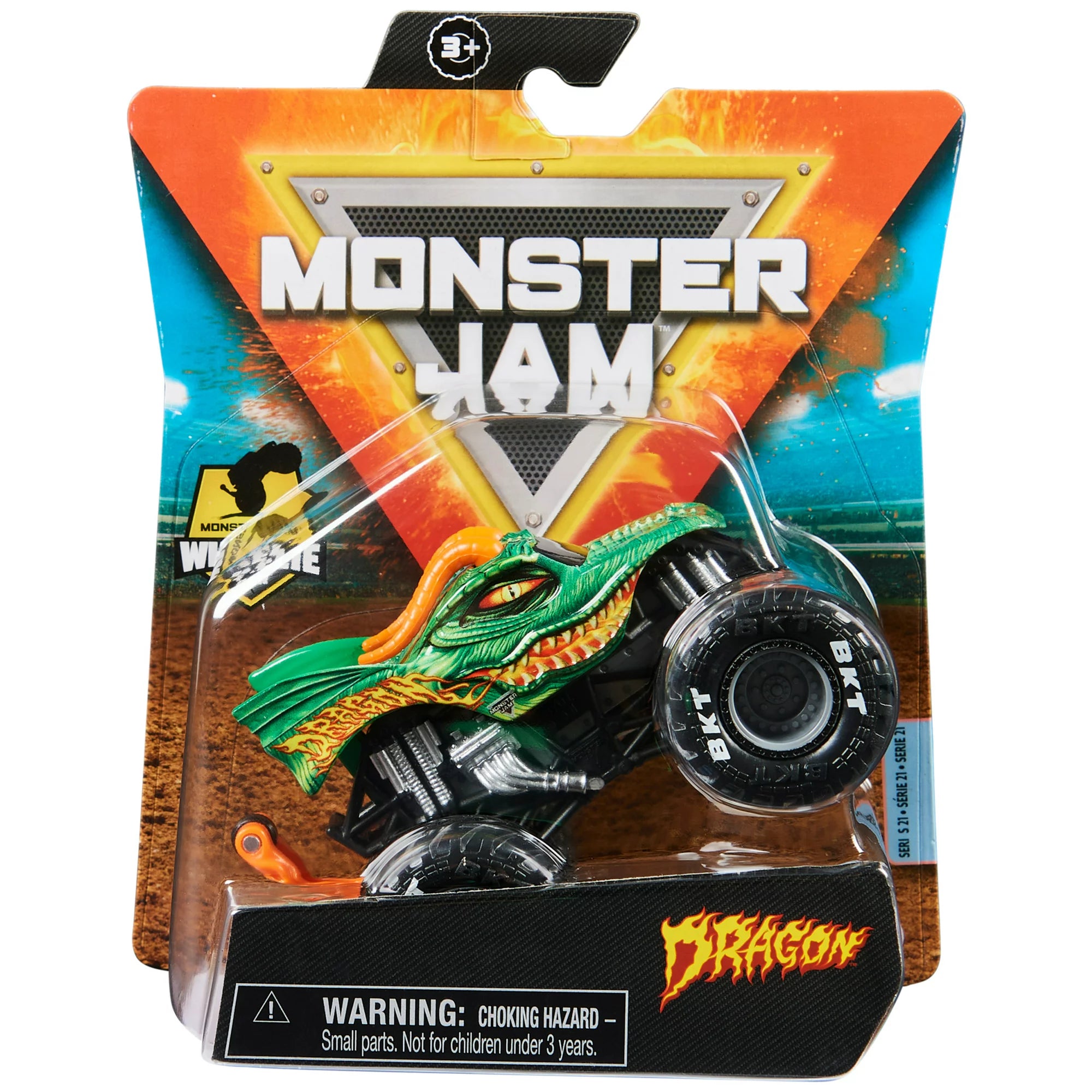 Spin Master Diecast Monster Jam 1:64 scale Truck - Green Dragon
