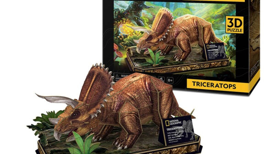 CubicFun National Geographic Triceratops 3D puzzle 39 X16.5 X18cm 44 pcs