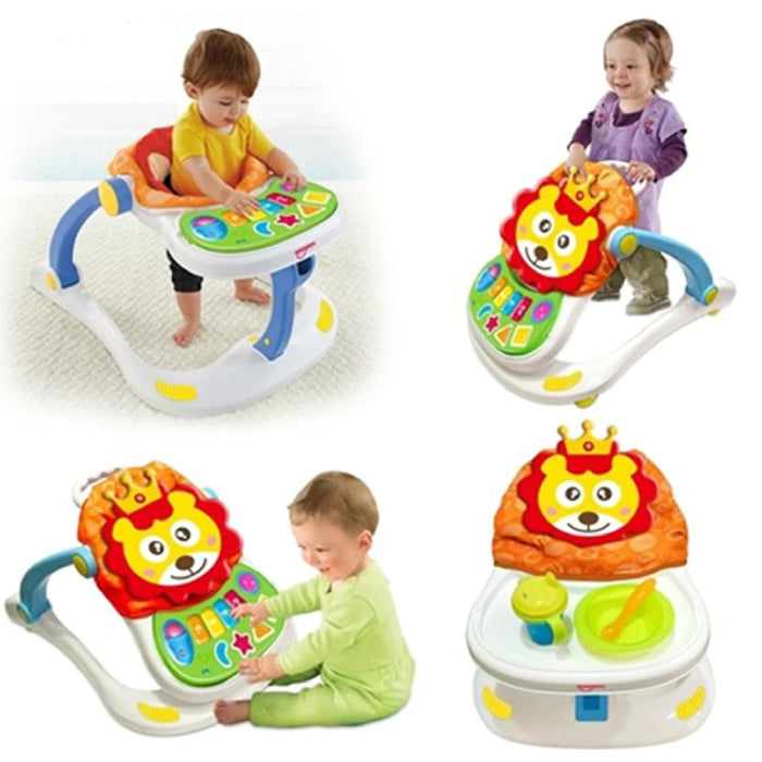 Baby 4-IN-1 WALKER WITH FITNESS & PLAY & DINING CHAIR WITH LIGHT & MUSIC