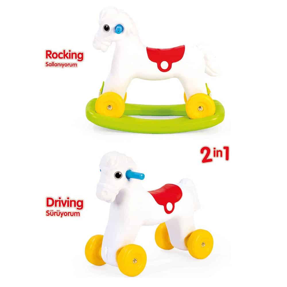 Dolu Rocking Horse With Wheels For Babies