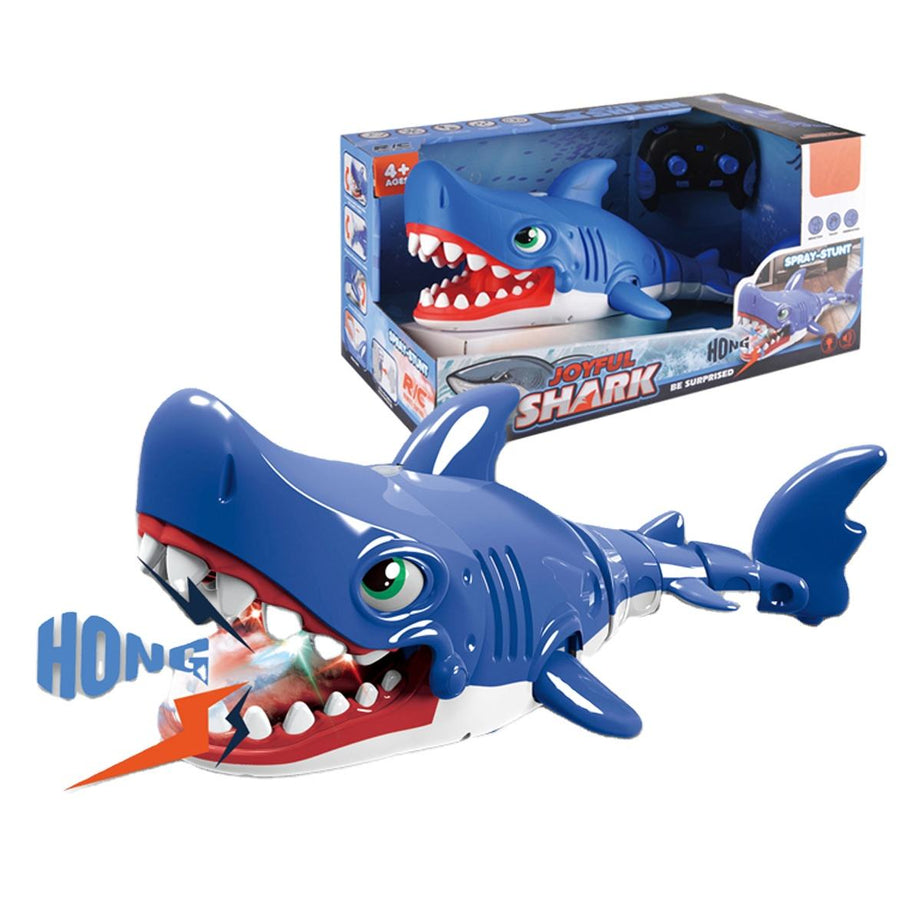2.4GHz RC Joyful Shark Toy with Water Spray, Lights, Sound & Sound Effects