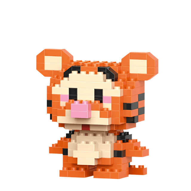 Disney Anime Princess Building Blocks 2601-21 mini Action toy Figures Blocks - Tigger
