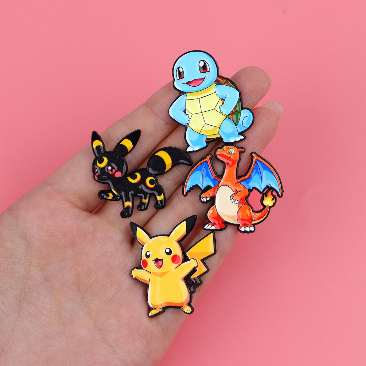 Girl's Brooch for Clothes and Backpack Decorations -PoKemon (1 pcs & Style may vary)