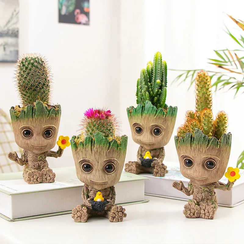 Marvel Anime Figure Home Decoration Crafts Toys Groot With bird Statue Gift 5cm