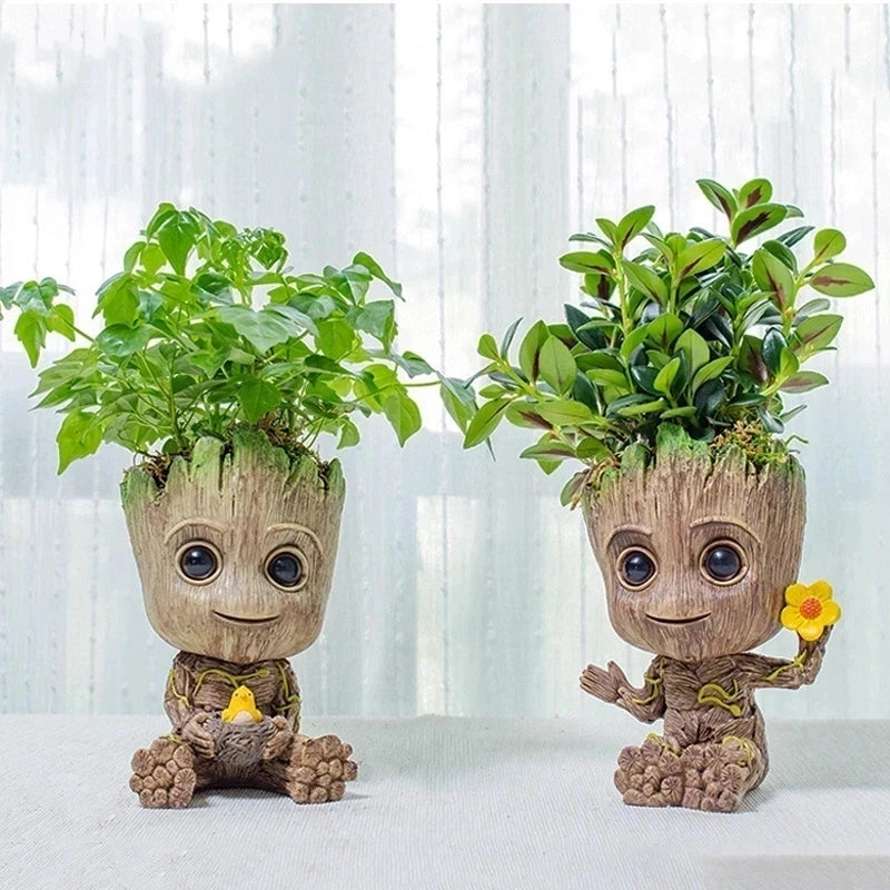 Marvel Anime Figure Home Decoration Crafts Toys Groot With bird Statue Gift 5cm