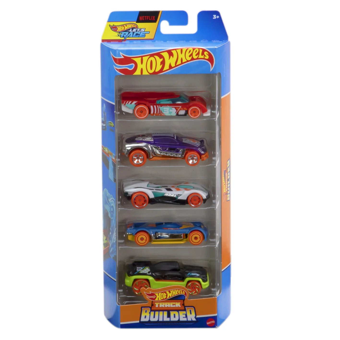 Hot Wheels Pack Of 5 let's Race Track Builder