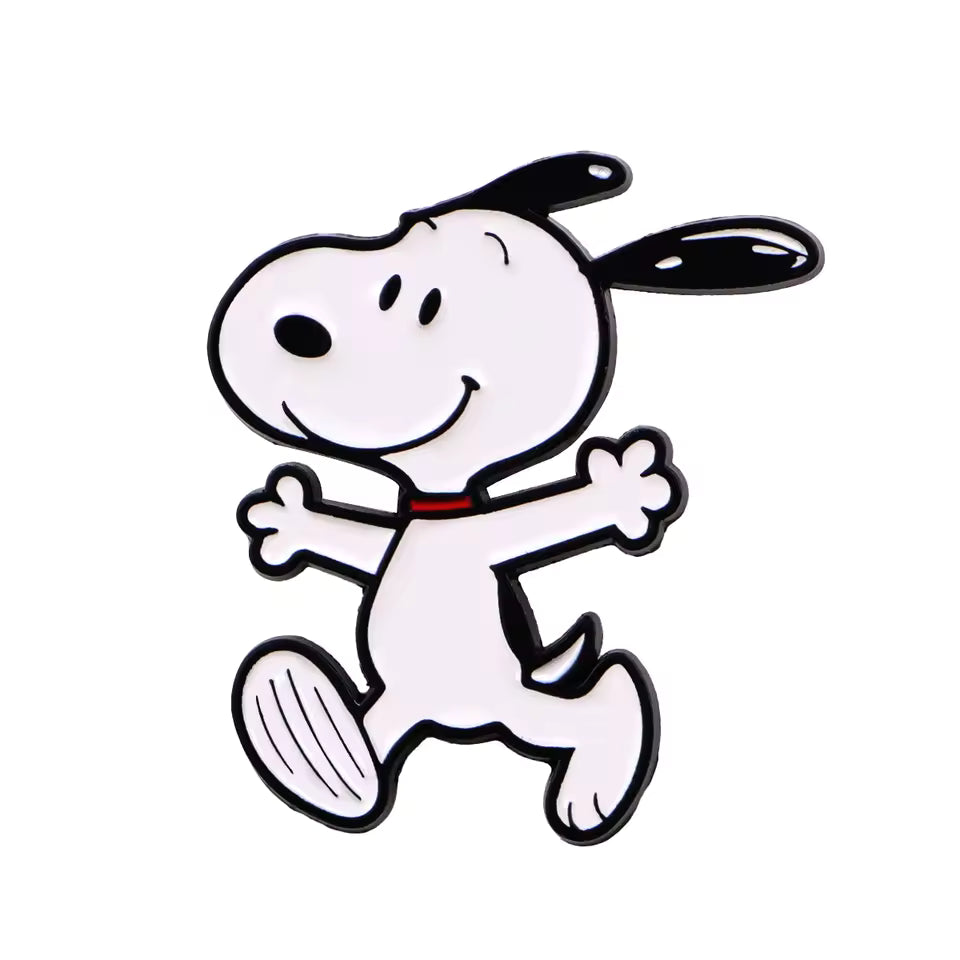 Girl's Brooch for Clothes and Backpack Decorations - White Dogs ( 1pcs & Style may vary )