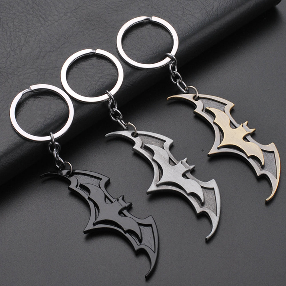 Batman Metal Keychain Sleek and Durable Accessories For Men - Silver
