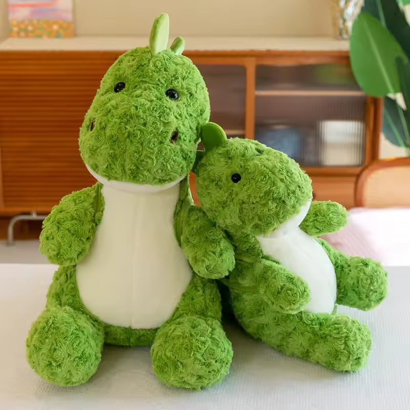 🦖 لعبة ديناصور خضراء ناعمة ولطيفة (45 سم)