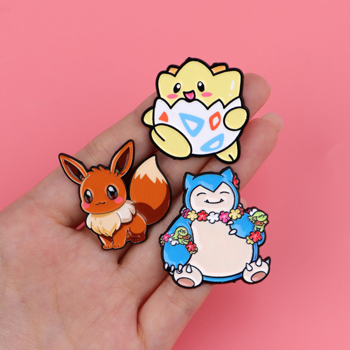 Girl's Brooch for Clothes and Backpack Decorations -PoKemon (1 pcs & Style may vary)