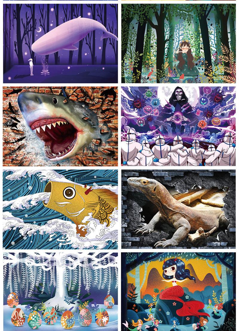 Animal Landscape Theme Paper Jigsaw Puzzle  70*100cm - 2000 pcs