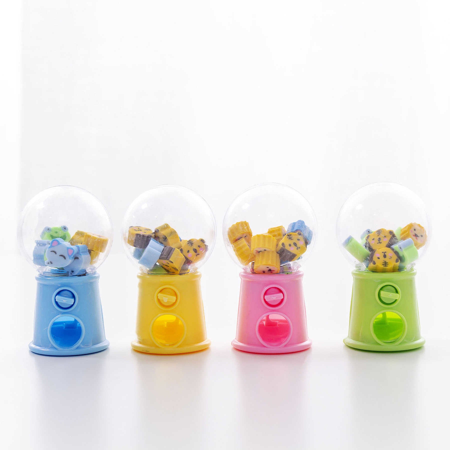 1 Set Cute Kawaii Creative Gashapon Pencil Cartoon Rubber Erasers For Kids- color may vary