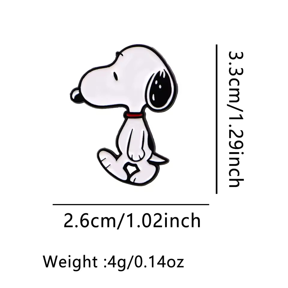 Girl's Brooch for Clothes and Backpack Decorations - White Dogs ( 1pcs & Style may vary )