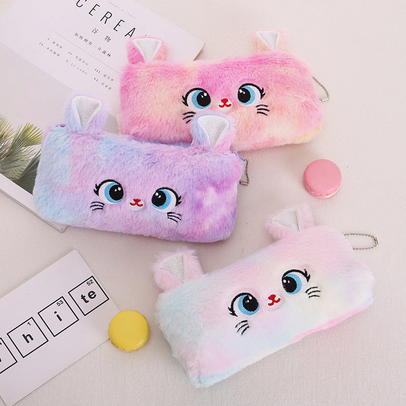 kawaii Plush Pencil Case With 1 Zippers for kids