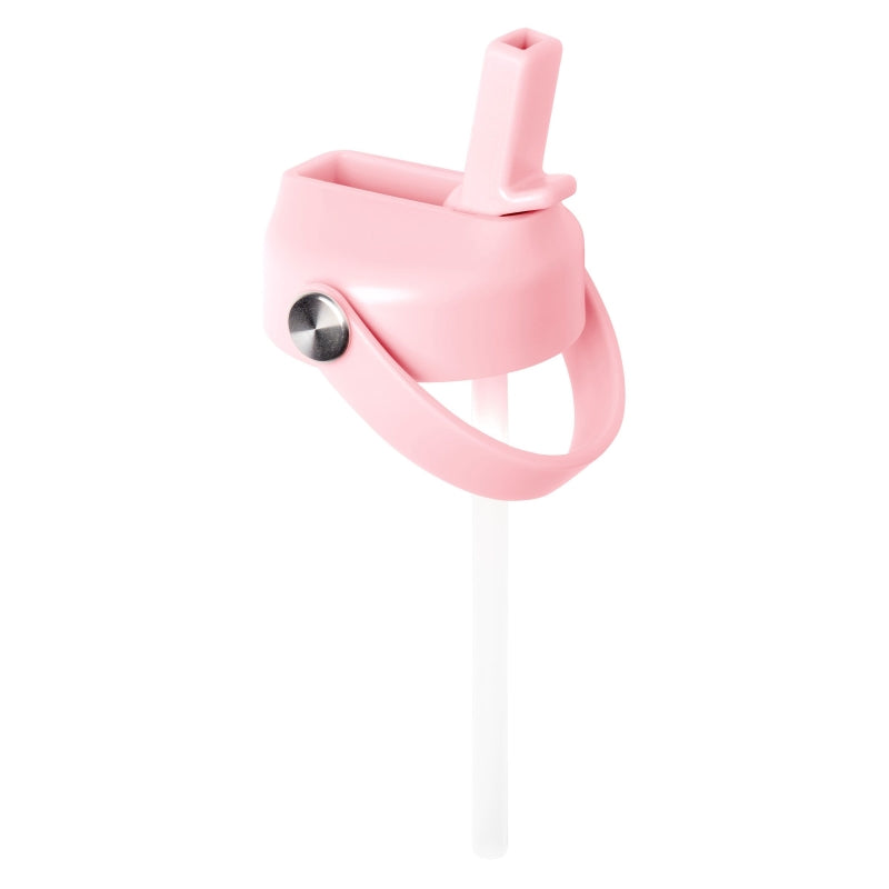 Stainless Steel Thermos Flask with Two Straws & Cleaning Brush -  Mushroom