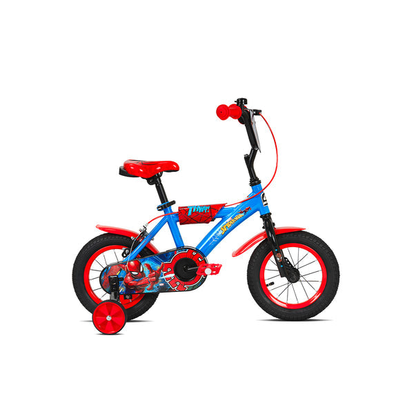Spartan Marvel Amazing Spiderman Bicycle, Rear Caliper Brakes, Easy Saddle Height Adjustment, Colorful, 3 Years+ - 12 Inches