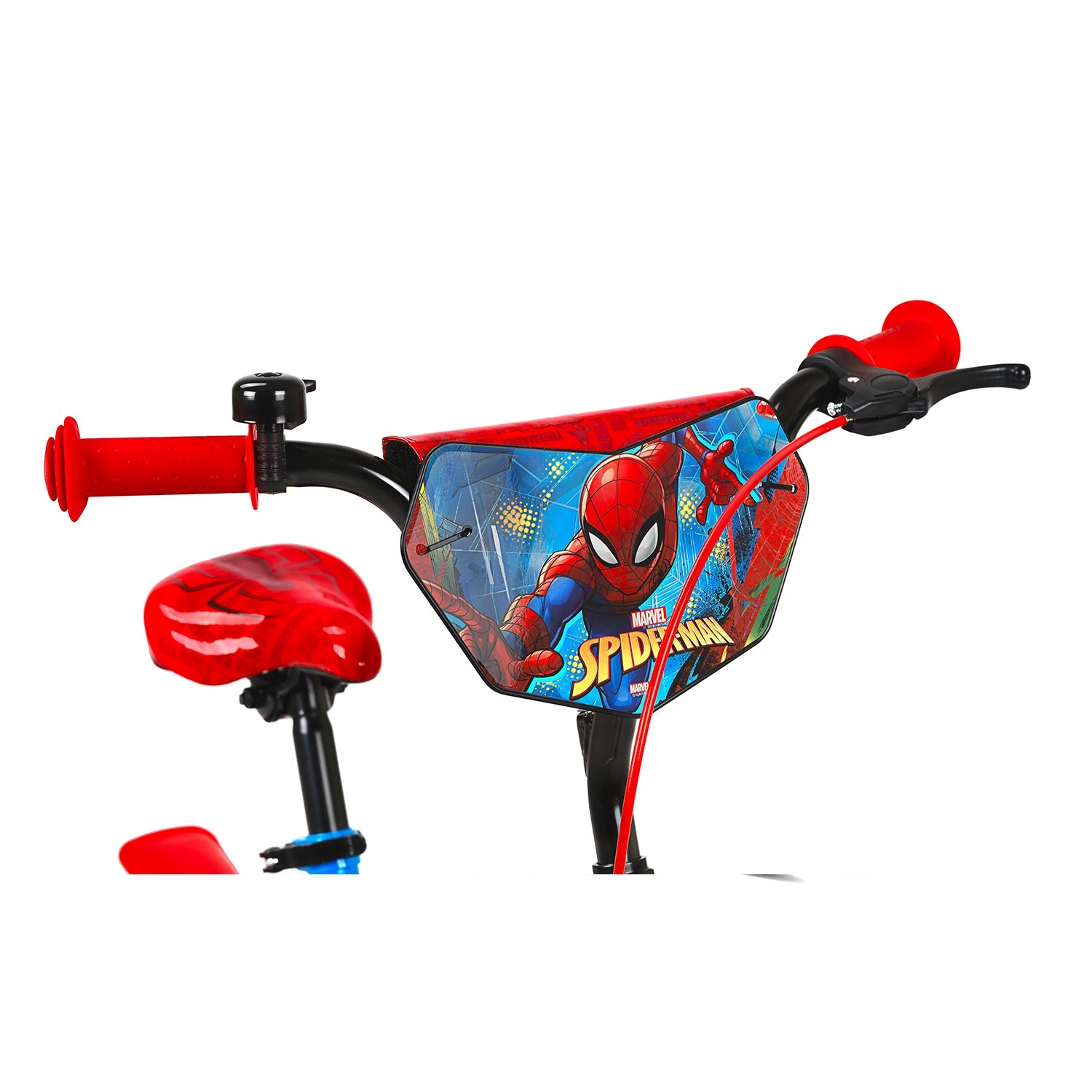 Spartan Marvel Amazing Spiderman Bicycle, Rear Caliper Brakes, Easy Saddle Height Adjustment, Colorful, 3 Years+ - 12 Inches
